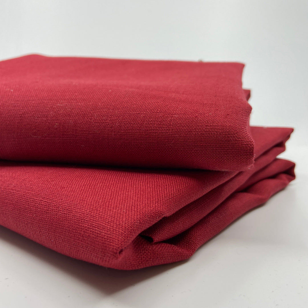 1 1/2 Yards of Driftwood Linen in Dark Red