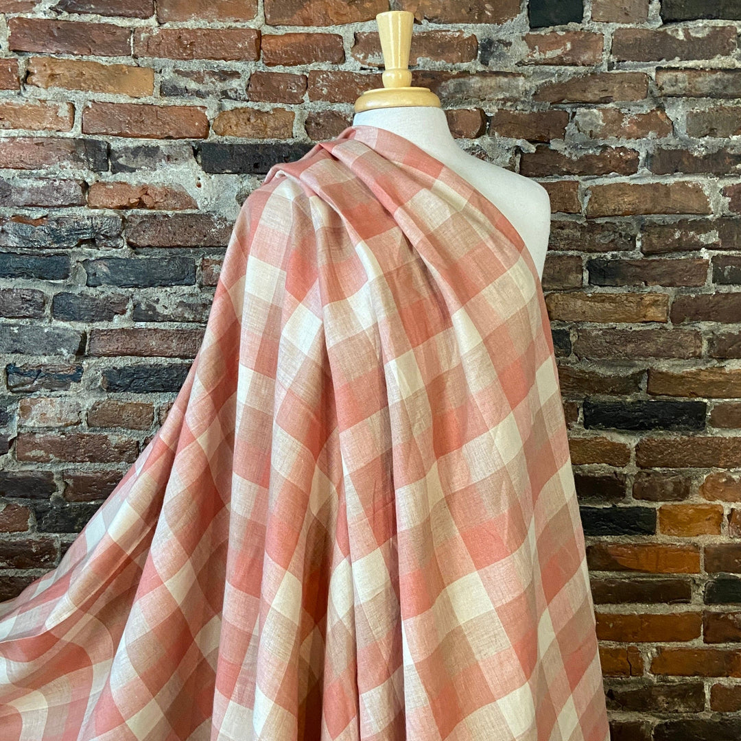 Default 100% Yarn Dyed Linen in Dried Roses