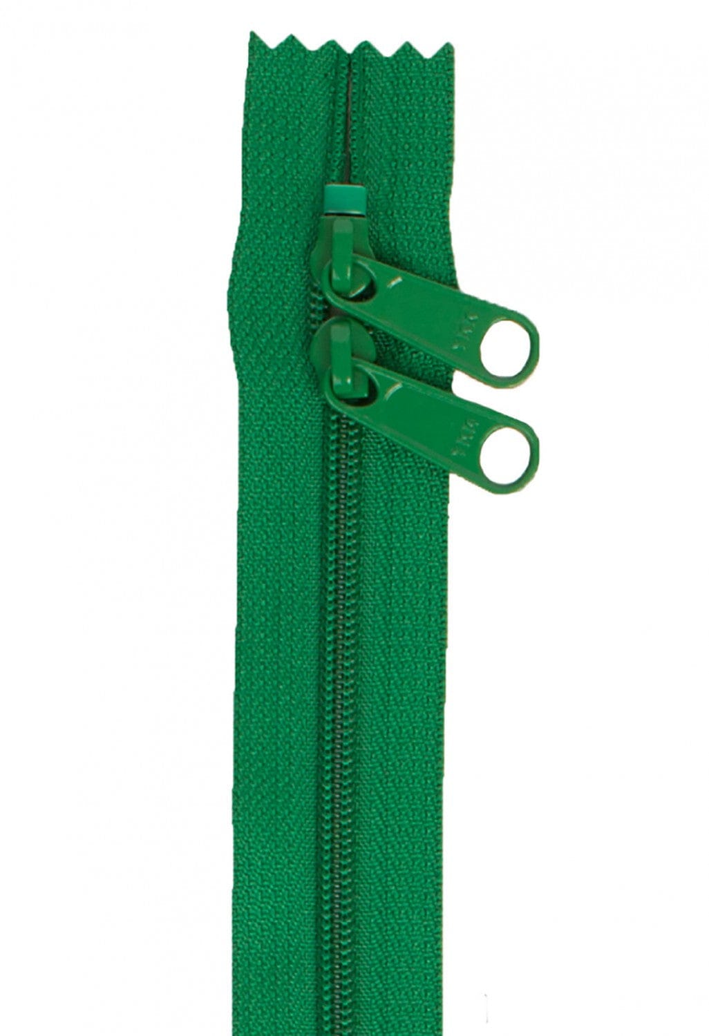 30" Double Slide Handbag Zipper in Jewel Green