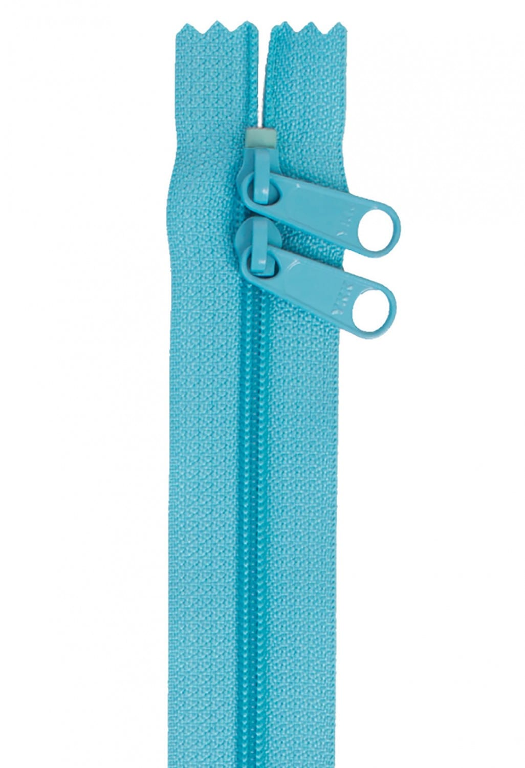 30" Double Slide Handbag Zipper in Parrot Blue