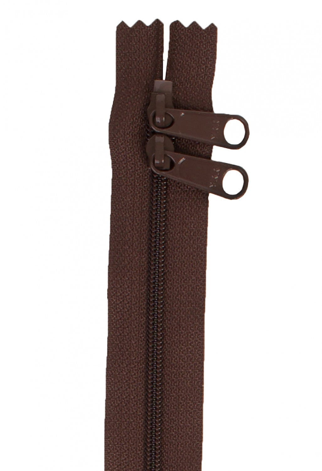 30" Double Slide Handbag Zipper in Sable