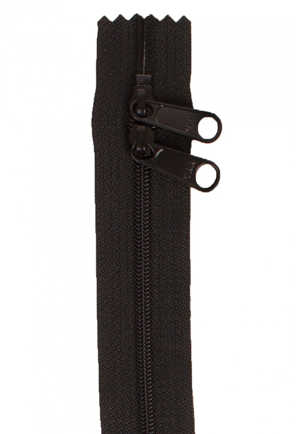 30" Long Double Slide Handbag Zipper in Black
