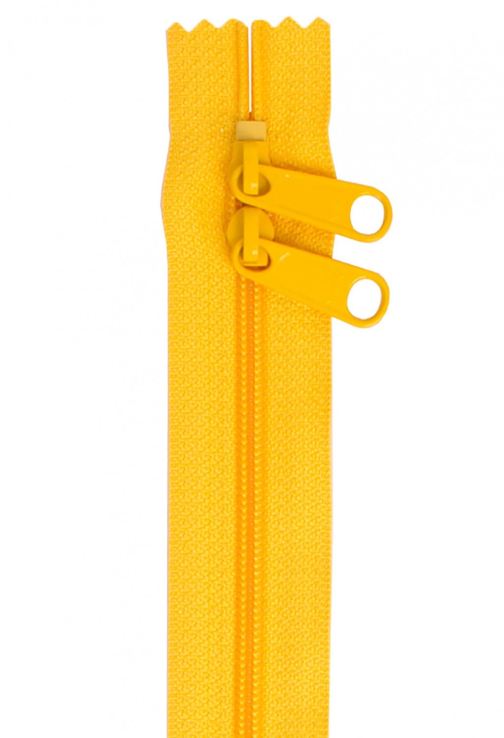 30" Long Double Slide Handbag Zipper in Buttercup