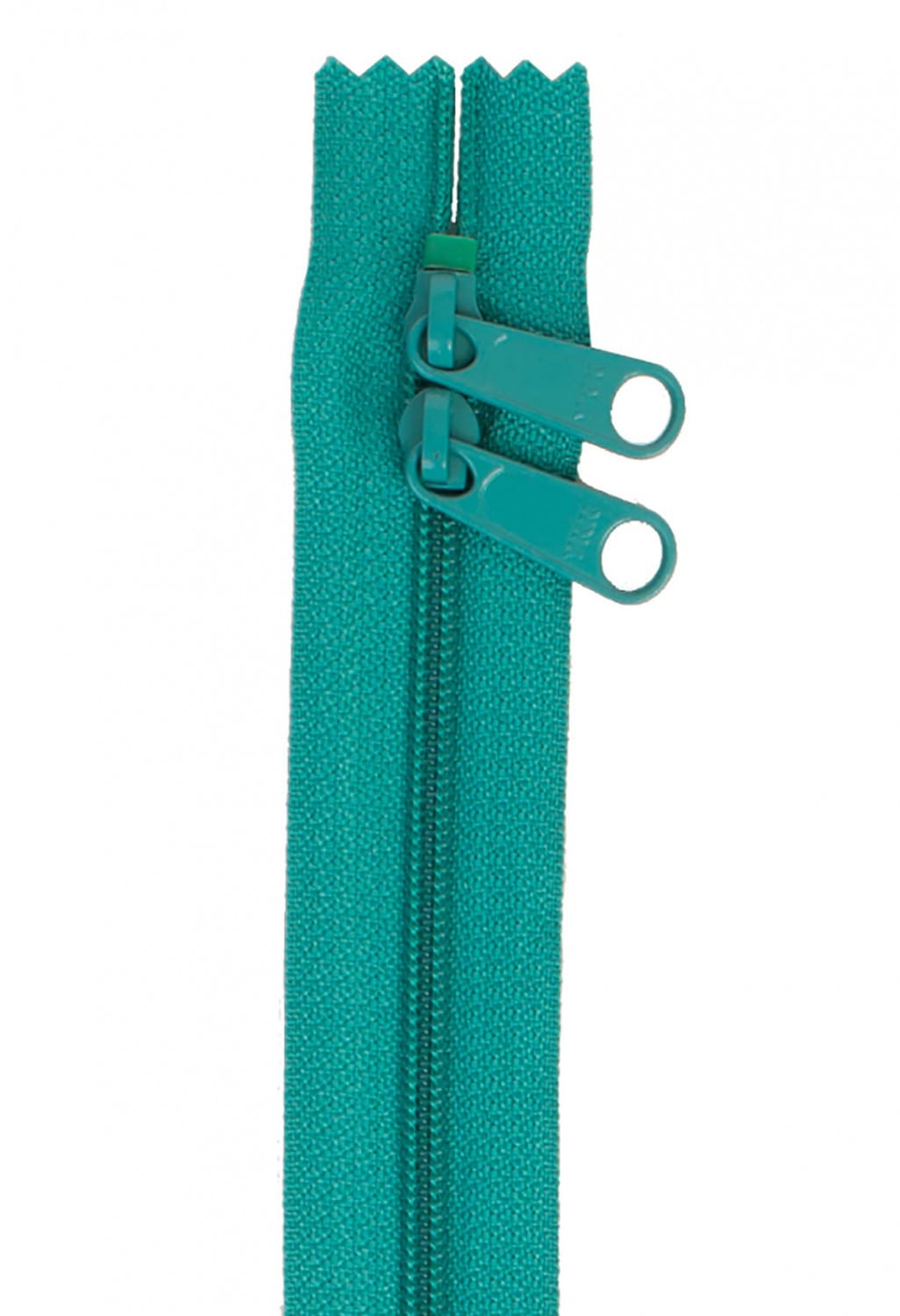 30" Long Double Slide Handbag Zipper in Emerald Green