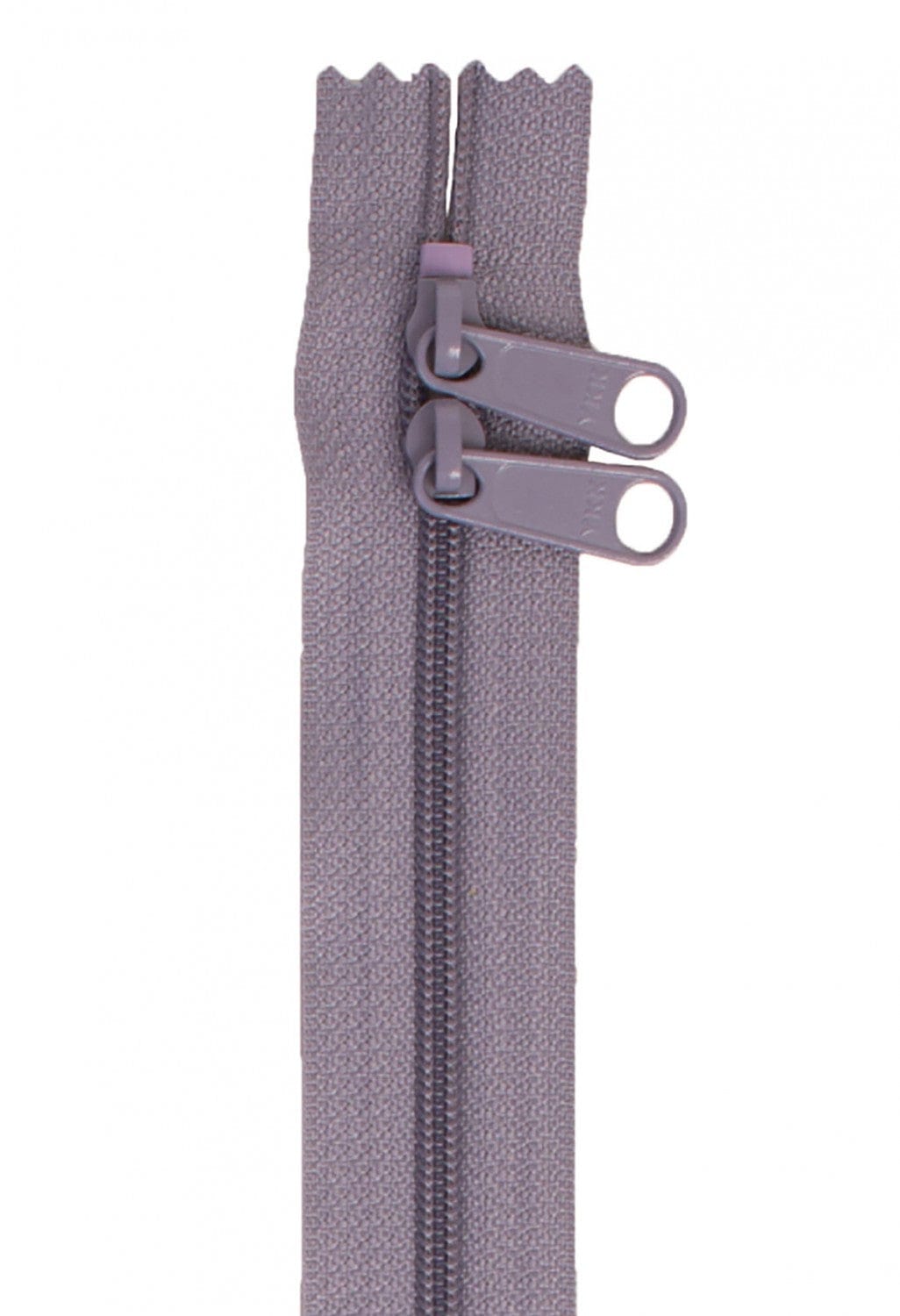 30" Long Double Slide Handbag Zipper in Gunmetal Gray