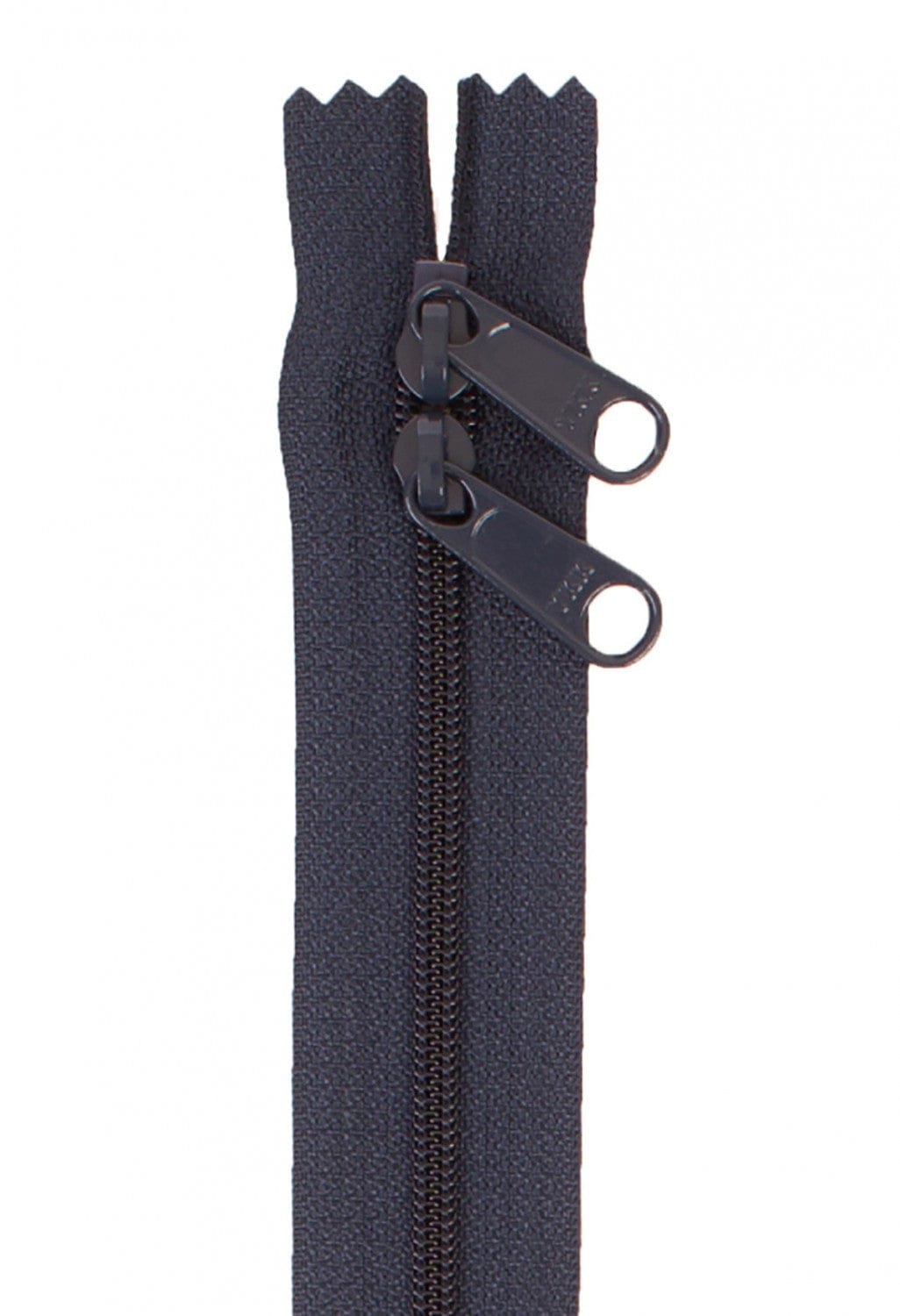 30" Long Double Slide Handbag Zipper in Navy