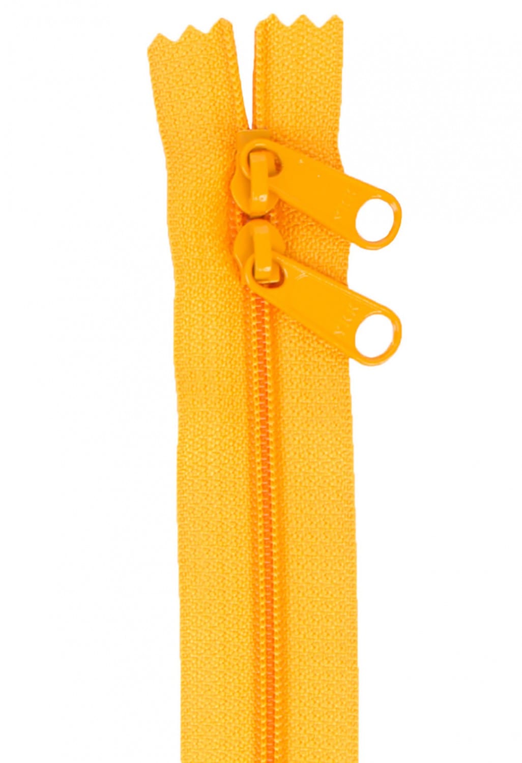 30" Long Double Slide Handbag Zipper in Papaya