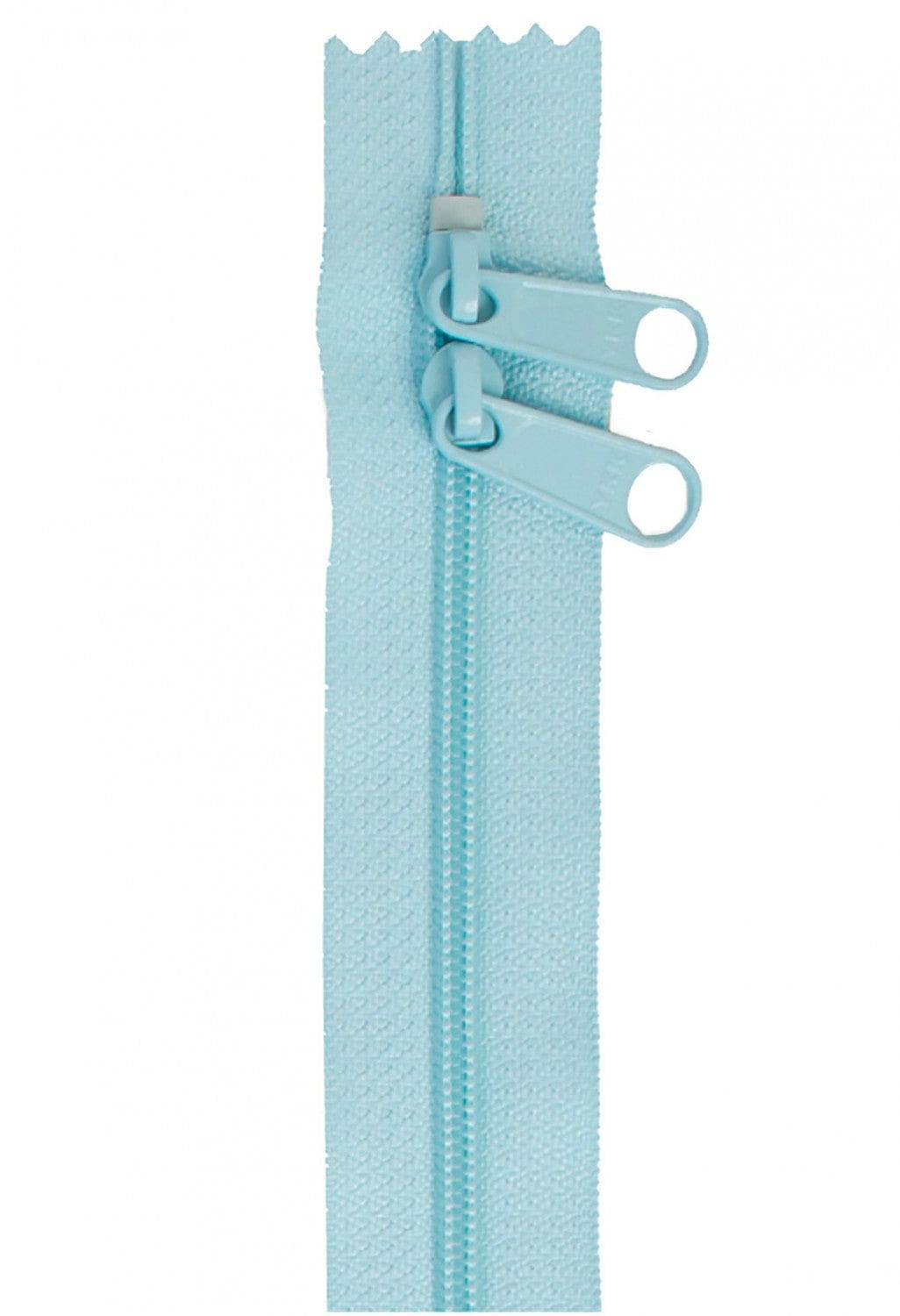 30" Long Double Slide Handbag Zipper in Robin's Egg Blue