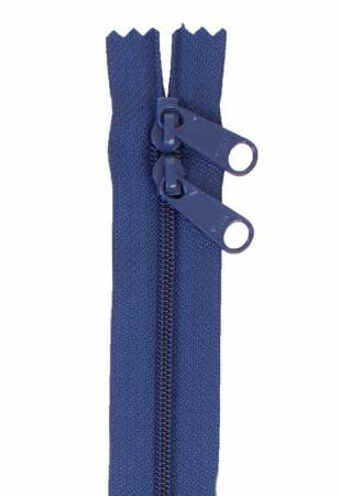 30" Long Double Slide Handbag Zipper in Union Blue