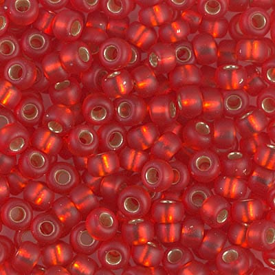 Default 6/0 - Matte Miyuki Seed Beads - Silverlined - Flame - 6-10F