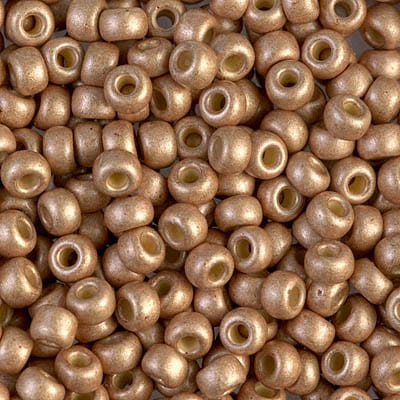 Default 6/0 - Miyuki Seed Beads - Duracoat Galvanized - Matte Champagne - 6-4204F