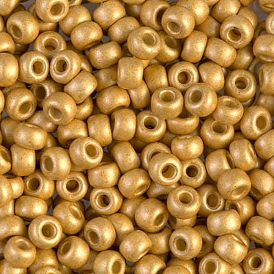 Default 6/0 - Miyuki Seed Beads - Duracoat Galvanized - Matte Gold - 6-4202F