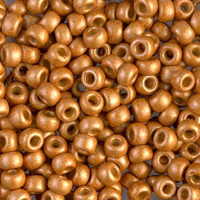 Default 6/0 - Miyuki Seed Beads - Duracoat Galvanized - Matte Yellow Gold - 6-4203F