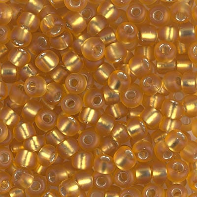 Default 6/0 - Miyuki Seed Beads - Matte Silverlined - Dark Gold - 6-4F