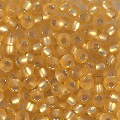 Default 6/0 - Miyuki Seed Beads - Matte Silverlined - Gold - 6-3F