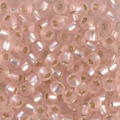 Default 6/0 - Miyuki Seed Beads - Matte Silverlined - Light Blush - 6-23F