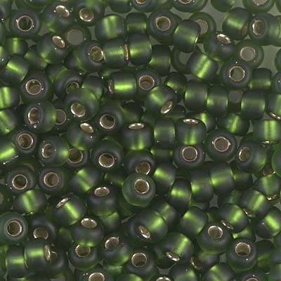 Default 6/0 - Miyuki Seed Beads - Matte Silverlined - Olive - 6-26F