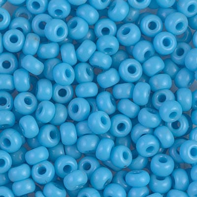 Default 6/0 - Miyuki Seed Beads - Opaque Solid - Turquoise Blue - 6-413