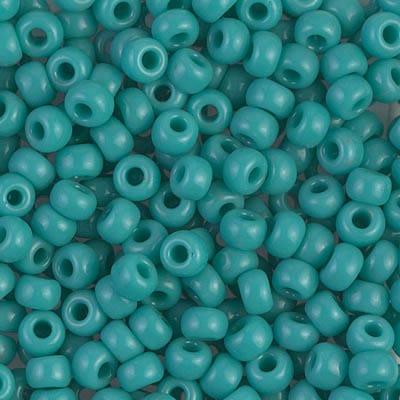 Default 6/0 - Miyuki Seed Beads - Opaque Solid - Turquoise Green - 6-412