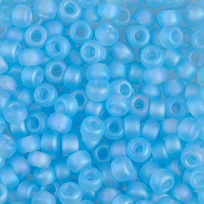 Default 6/0 - Miyuki Seed Beads - Transparent Matte AB - Aqua - 6-148FR
