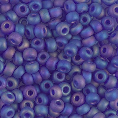 Default 6/0 - Miyuki Seed Beads - Transparent Matte AB - Cobalt - 6-151FR