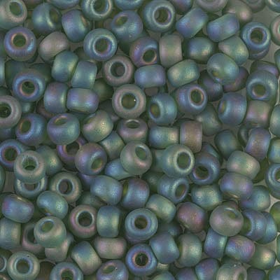 Default 6/0 - Miyuki Seed Beads - Transparent Matte AB - Olive - 6-158FR