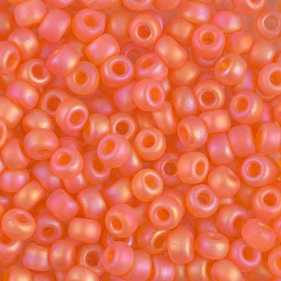 Default 6/0 - Miyuki Seed Beads - Transparent Matte AB - Orange - 6-138FR