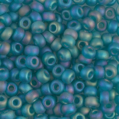 Default 6/0 - Miyuki Seed Beads - Transparent Matte AB - Teal - 6-2405FR