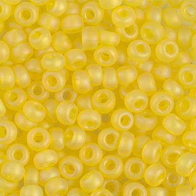 Default 6/0 - Miyuki Seed Beads - Transparent Matte AB - Yellow - 6-136FR