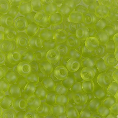 Default 6/0 - Miyuki Seed Beads - Transparent Matte Solid - Chartreuse - 6-143F
