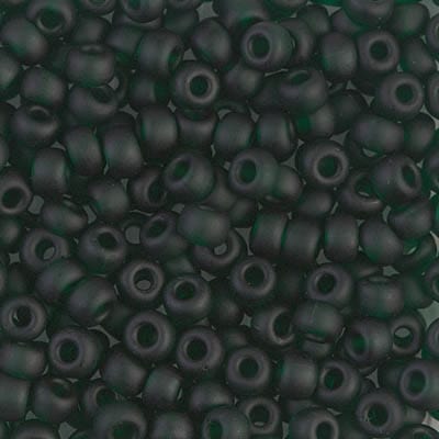 Default 6/0 - Miyuki Seed Beads - Transparent Matte Solid - Dark Emerald - 6-156F