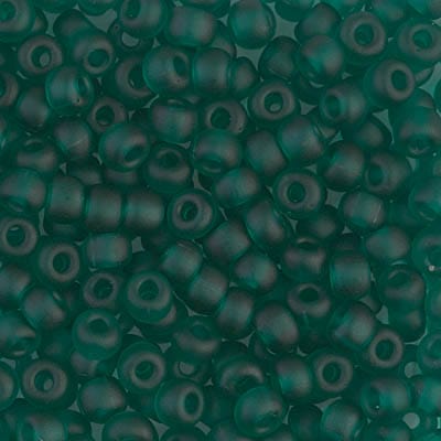 Default 6/0 - Miyuki Seed Beads - Transparent Matte Solid - Emerald - 6-147F