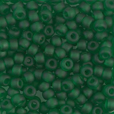 Default 6/0 - Miyuki Seed Beads - Transparent Matte Solid - Green - 6-146F