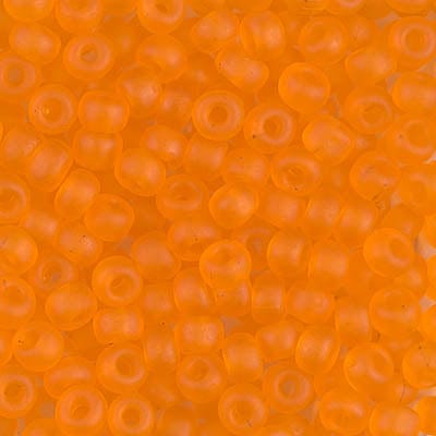 Default 6/0 - Miyuki Seed Beads - Transparent Matte Solid - Orange - 6-138F
