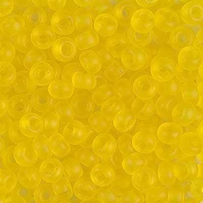 Default 6/0 - Miyuki Seed Beads - Transparent Matte Solid - Yellow - 6-136F
