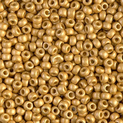 Default 8/0 - Miyuki Seed Beads - Duracoat Galvanized - Matte Gold - 8-4202F