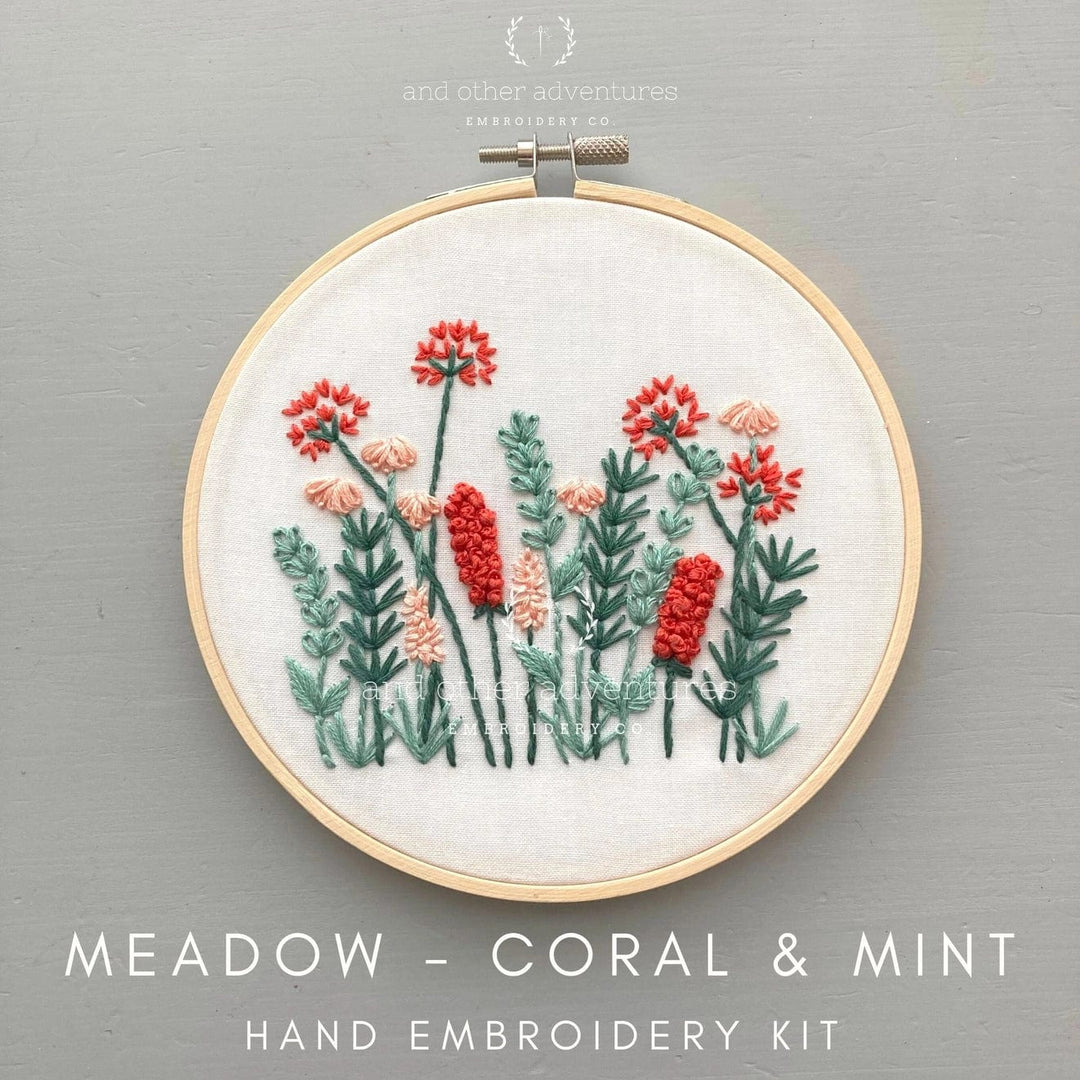 Default And Other Adv. Embroidery Kit Meadow Coral + Mint