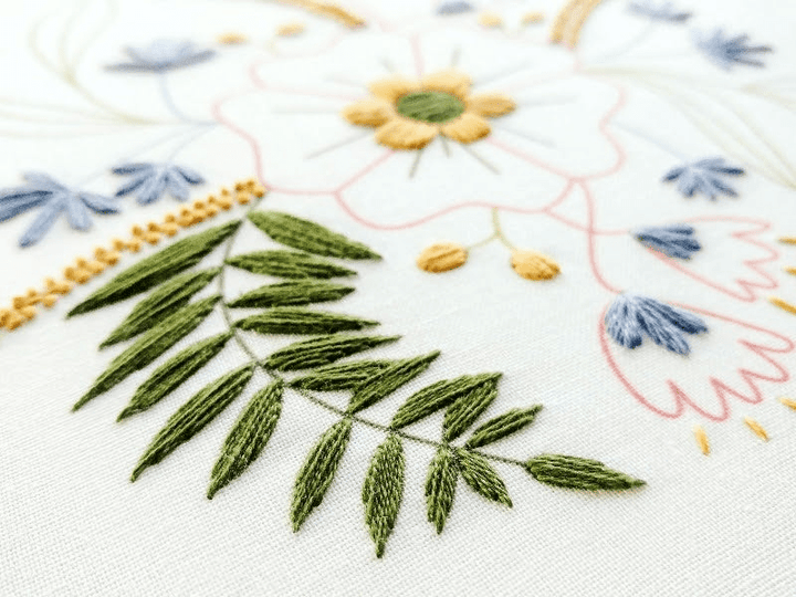 April Flowers Embroidery Kit - Cozyblue Handmade