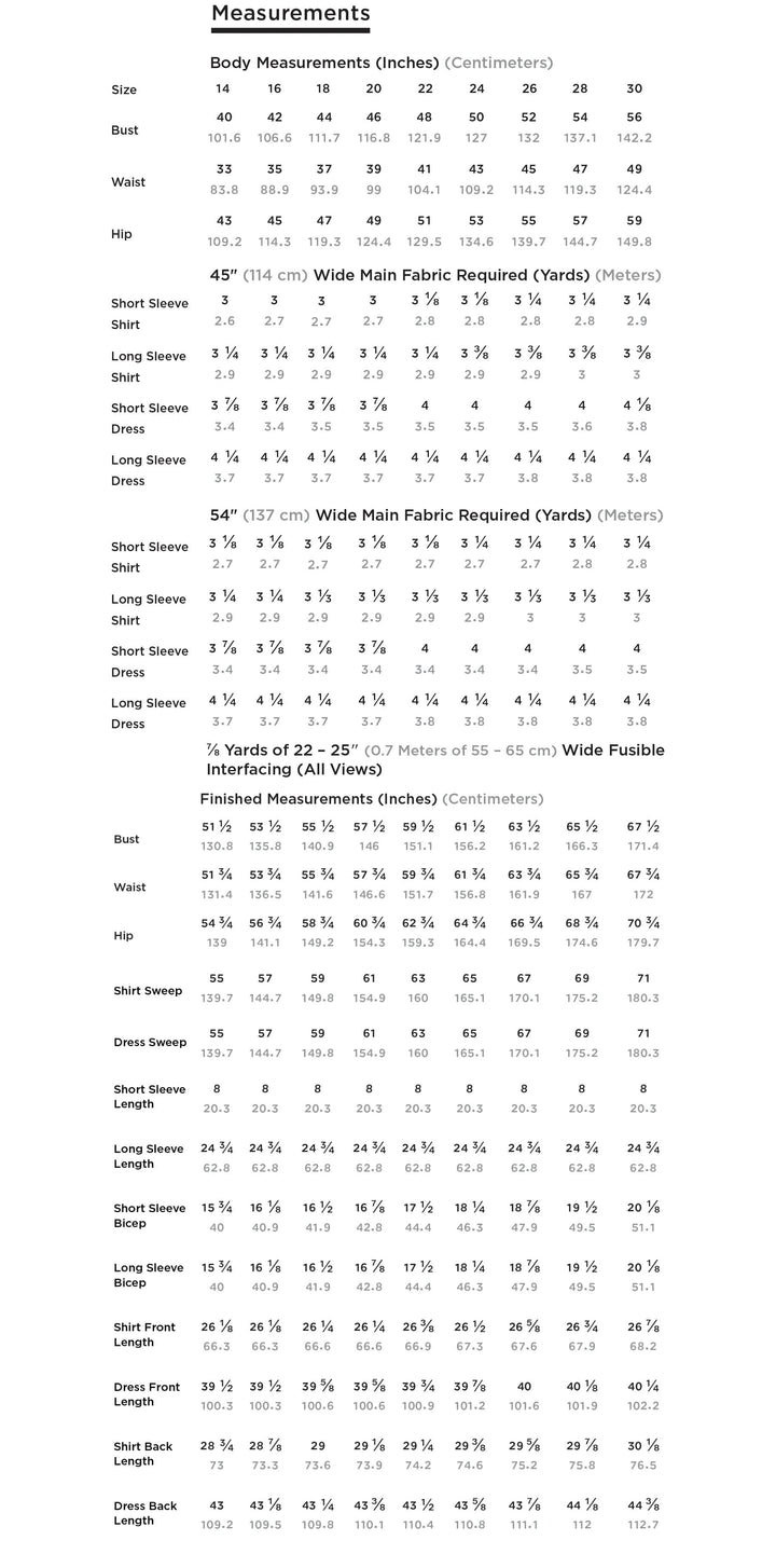 Augusta Shirt & Dress Sizes 14-30 - Grainline Studio