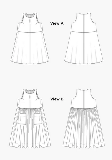 Default Austin Dress - Grainline Studio Pattern - Sizes 0-18