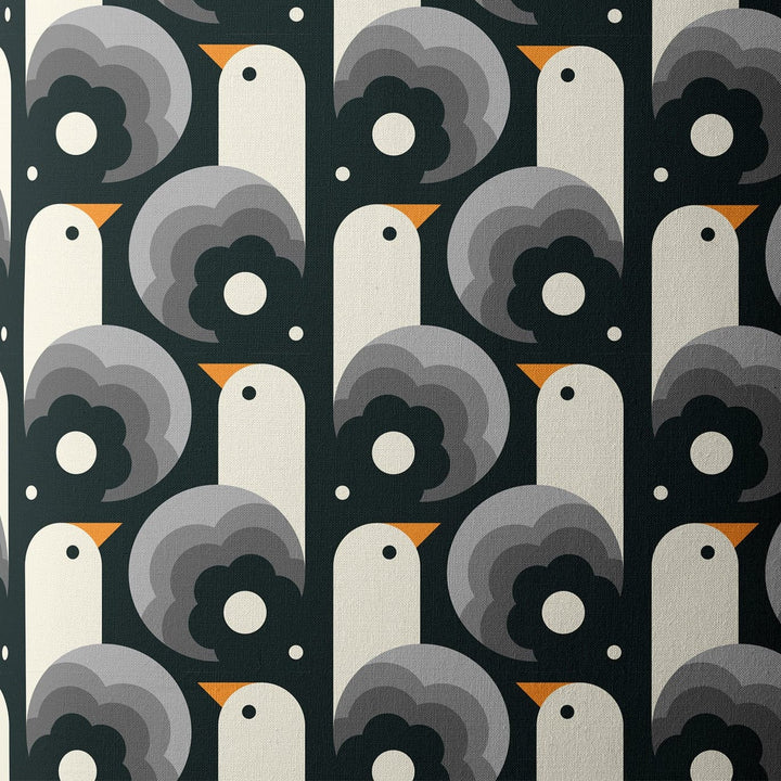 Default Bird on Black - Ocean Motion CANVAS - Cloud9 Fabrics