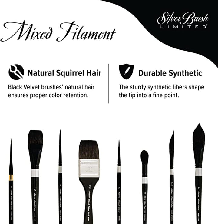 Black Velvet® 3/8" Dagger Striper Short Handled Brushes