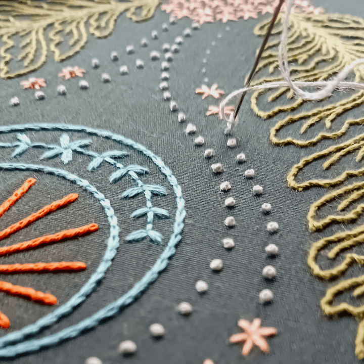 Blue Moon Embroidery Kit - Cozyblue Handmade