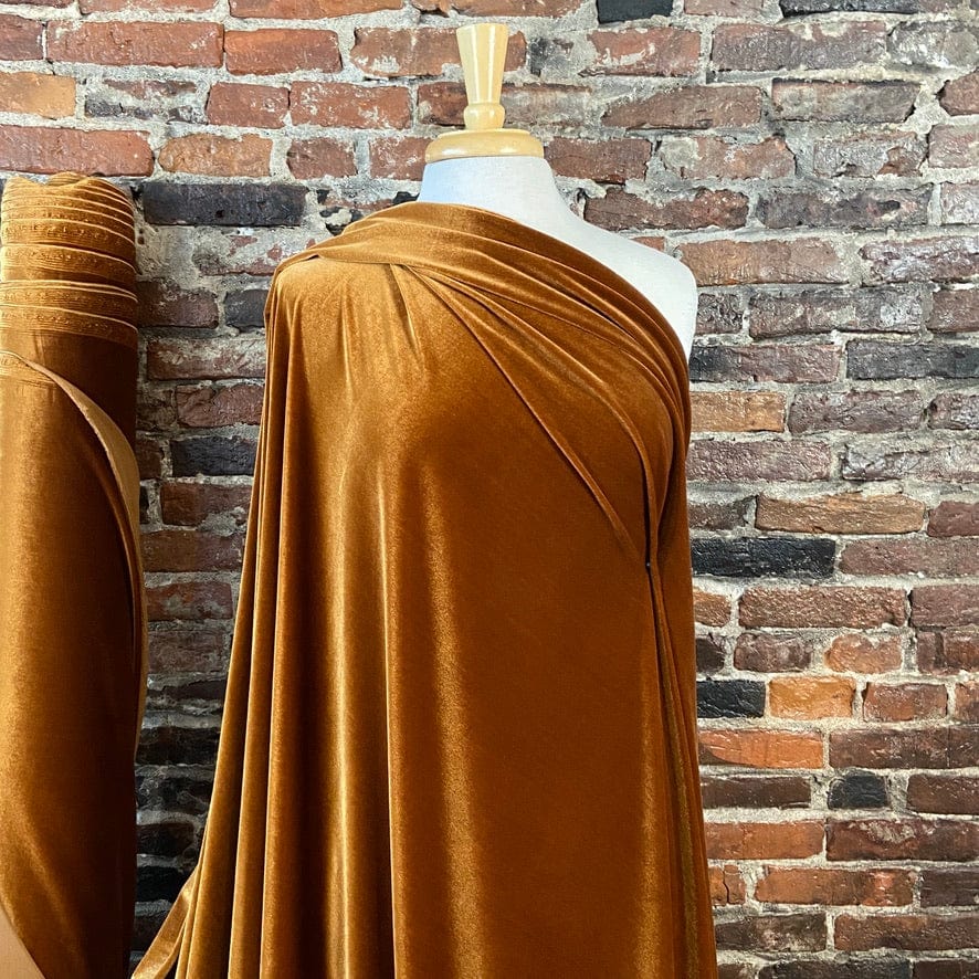 Stretch Knit Velvet in Bronze Fiddlehead Artisan Supply Stretch Knit Velvet in Bronze Fiddlehead Artisan Supply