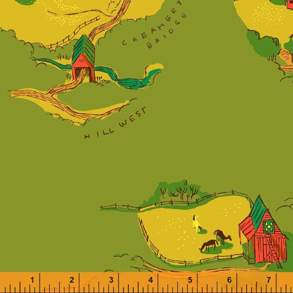 Buttercup Map in Green - West Hill - Heather Ross