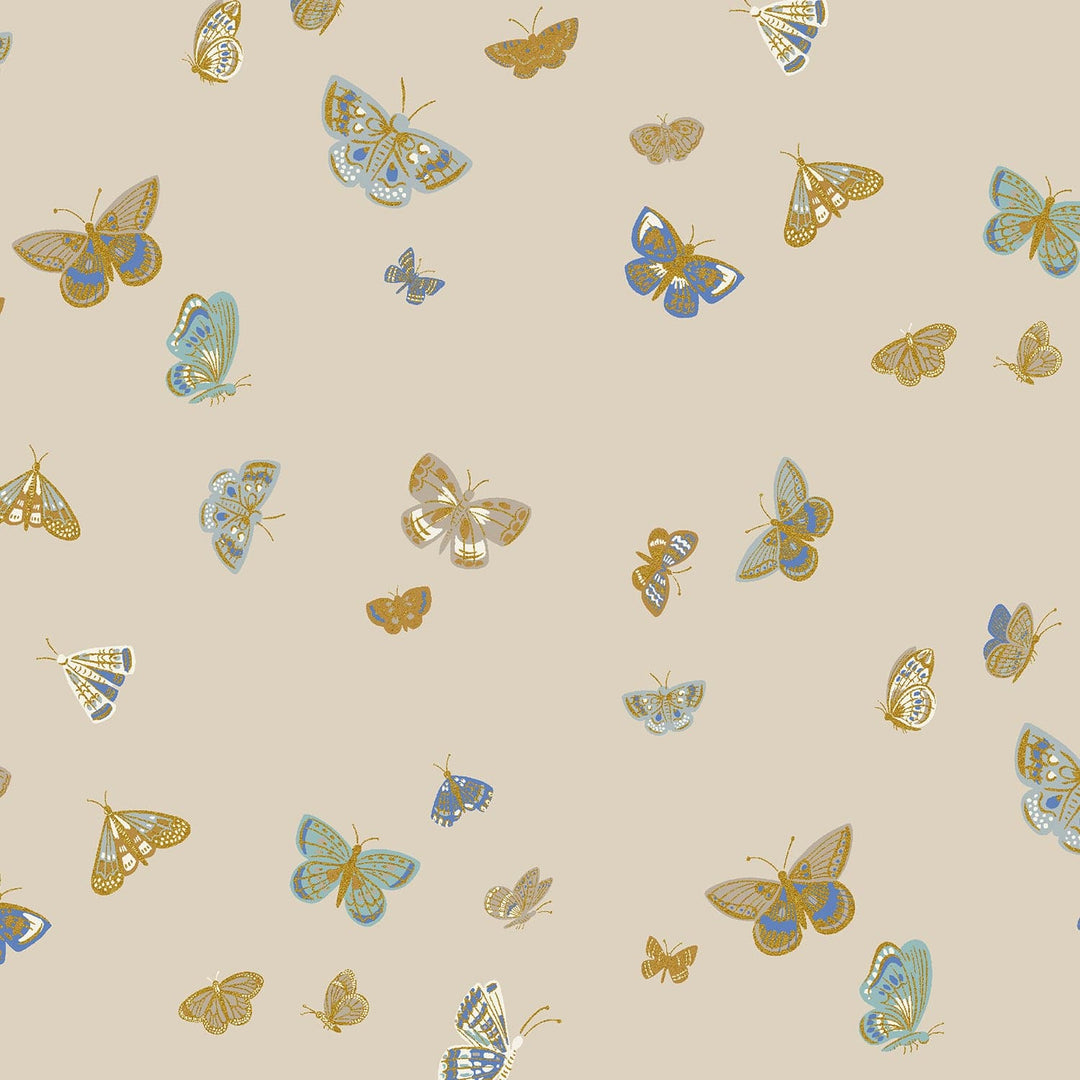 Default Butterfly House in Linen Metallic - English Rose - Rifle Paper Co.