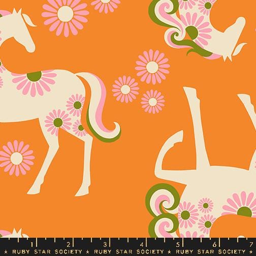 Default Carousel Horse CANVAS in Burnt Orange - Carousel - RSS