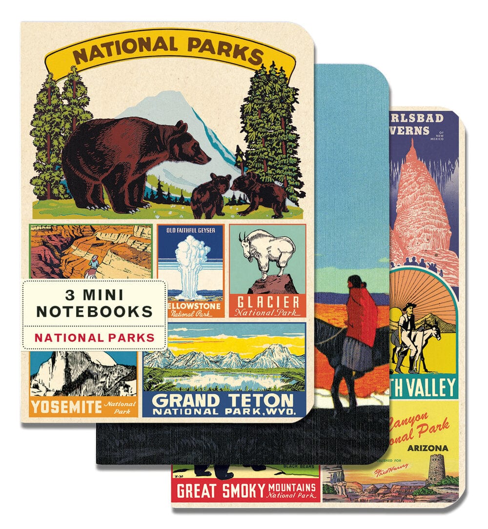 Default Cavallini & Co Mini Notebook Ntl Parks 3 pack