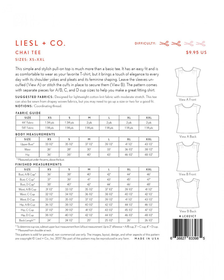 Default Chai Tee - Liesl & Co. - Sizes XS-XXL