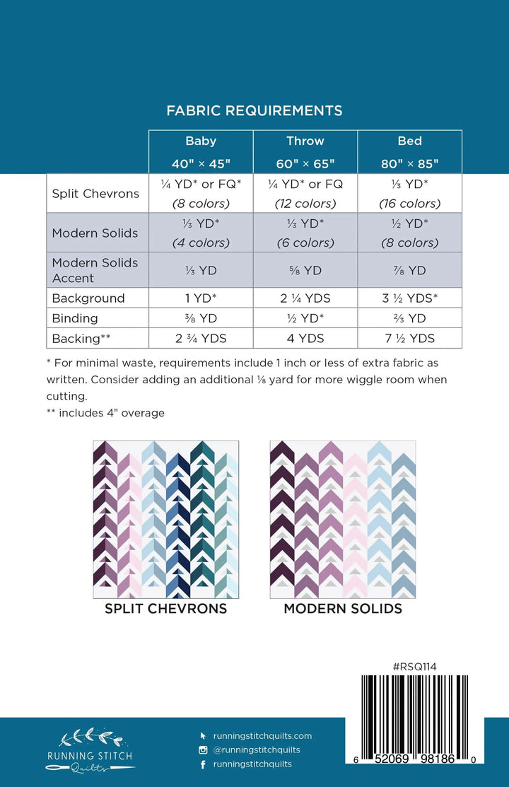 Default Chevron Points Quilt Pattern - Running Stitch Quilts